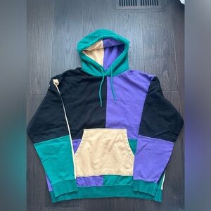 Multicoloured block work Urban Outfitters hoodie